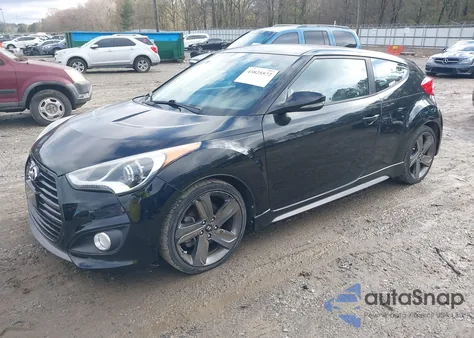 2014 Hyundai Veloster Turbo W/Blue from USA, damaged, VIN KMHTC6AE3EU191832